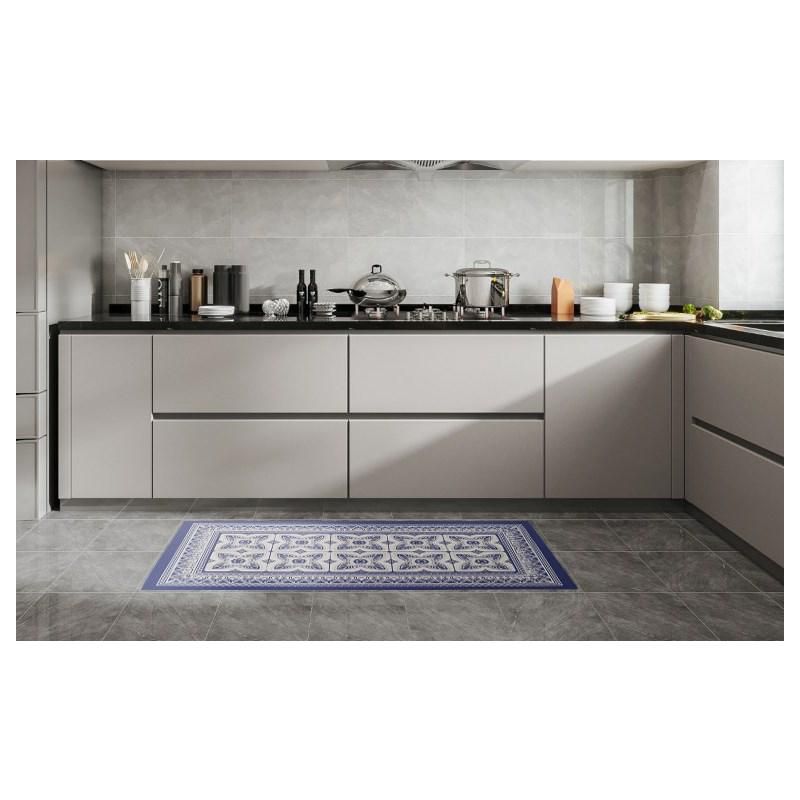 J&V TEXTILES 20" x 39" Comfort Collection Anti-Fatigue Kitchen Floor Mat (Blue Geo), 3 of 5