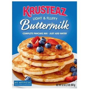 Krusteaz Complete Buttermilk Pancake and Waffle Mix, Light & Fluffy, 32 oz Box (Pack of 4) - 1 of 3