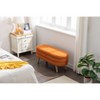CAVINAS Storage Bench Velvet Accent Stools with Wood Legs for Bedroom and Entryway - 3 of 4