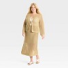 Women's Crochet-Style Pointelle Midi Sweater Skirt - A New Day™ - 3 of 3