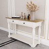 Hyleory Rustic Distressed Wood Console Table with Storage Drawers - 4 of 4