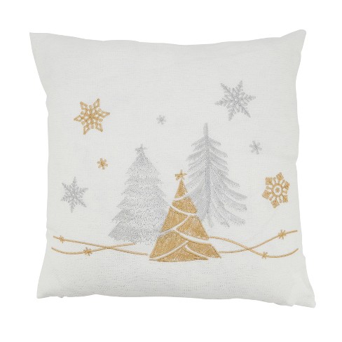 Crosby St White Sequin Christmas Tree Throw Pillow, 12x18