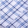 TheDapperTie Men's White, Brown And Blue Plaid 100% Cotton 3 PCS Handkerchiefs - 2 of 4