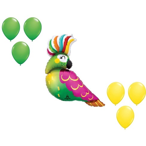 LOONBALLOON 31 Inch Tropical Parrot Balloon Medium Shape Set (6x latex) - image 1 of 1