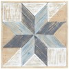 Farmhouse Wood Geometric Handmade Southwestern Wall Decor - Olivia & May: 31" Mixed Media, Black Framed Canvas - 2 of 4