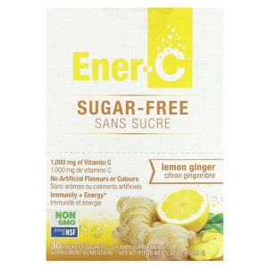 Ener-C Vitamin C Drink Mix, Sugar Free, Lemon Ginger, 1,000 mg, 30 Packets - 1 of 4