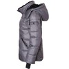 Sportoli Womens Winter Coat Hooded Plush Lined Quilted Warm Zip Up Puffer Jacket - 3 of 4