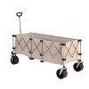 Foldable Extended Steel Wagon Carts With All-Terrain Wheels,Outdoor Utility Wagon For Camping Shopping Sports Fishing -The Pop Home - 3 of 4