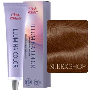 Wella Illumina Permanent Hair Color Dye - 7/53 Medium Blonde Mahogany Gold - Professional Cream Haircolor Dye - 1 of 3