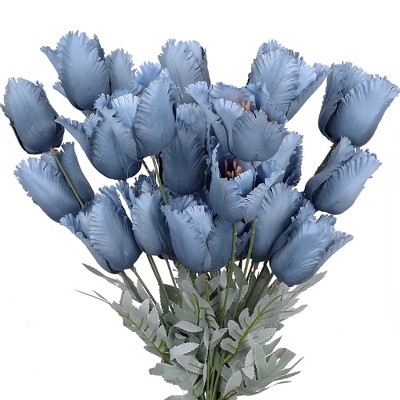 REGALWOVEN Home Decor Realistic Silk Artificial Flowers 24.8" 10 Pcs