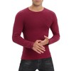 Men Long Sleeve Muscle Slim Fit T Shirts 2 Pack Stretch Casual Gym Workout Athletic Knit Tee Shirts 2025 - 3 of 4