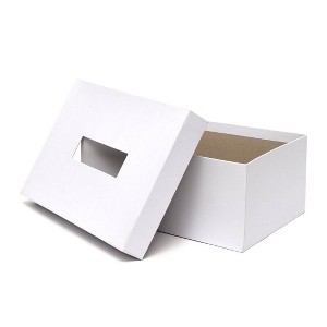 8"x5" Rectangle Shaped Valentine's Day Gift Box White - Spritz™ - 1 of 3