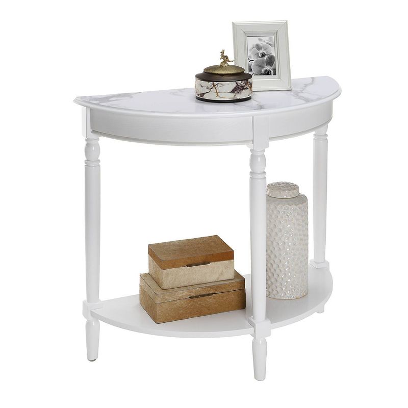 Breighton Home Provencal Countryside Semi-Circular Entryway Table with Lower Shelf, 3 of 6
