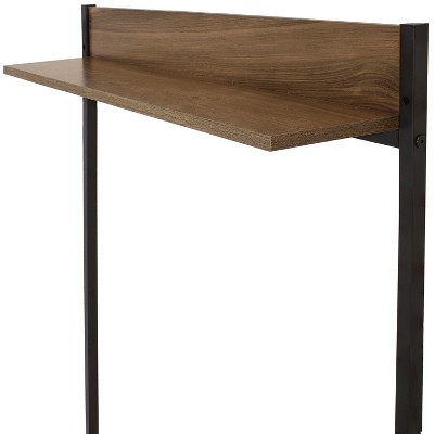 Industrial-Style Hall Tree Bench with Coat/Shoe Rack - Light Brown
