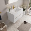 SEVOBAL Bathroom Vanities 36 Inch Contemporary Floating Vanity with Stone Composite Sink and Smart Storage Solutions, White, 35.43"*19.69"*22.44" - 4 of 4