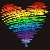 Adult Design By Humans Love Wins Rainbow Blended Heart Pride By KangThien T-Shirt - 2 of 2