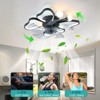19.7 Inch Light Ceiling Fan with Lights Remote Control with Modern Butterfly Design Styling, Fan for Bedroom, Living Room, Timing Function, Noiseless - 3 of 4