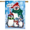 Briarwood Lane Winter House Flag 40x28 For Outdoor Penguin Family For Winter House Flag - 2 of 4