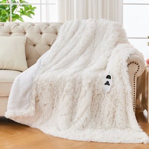 Inhand Heated Blanket Electric Throw - 50"x60" Gradient Flannel Heating Blanket Throw Auto-Off 10 Heat Level Over-Heat Protection - 1 of 4