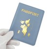Unique Bargains Gold-stamped Map Passport Holder 1 Pc - 3 of 4