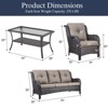 Buenhomino 4 Pieces Patio Furniture Sets Rattan Chair Wicker Conversation Sofa Set for Outdoor Indoor Backyard Porch Garden Poolside Balcony - 4 of 4