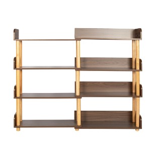 TiramisuBest 4-Tier Multifunctional Black Bookshelf & Coffee Table, Creative Minimalist Storage Organizer for Living Room, Dining Room, Study - 1 of 4