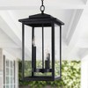 LamQee Large Outdoor Pendant Lights Fixture 3-Lights Modern Outdoor Ceiling Hanging Lights Chandeliers with Glass Shade - 2 of 4