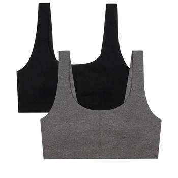 Fruit of the Loom Girls Pull Over Built Up Strap Cotton Sport Bra