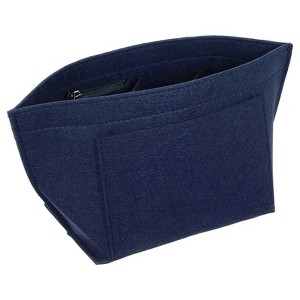 Unique Bargains Felt Makeup Bags and Organizers Multiple Compartments Purse Insert - 1 of 4
