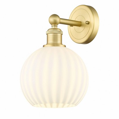 White Venetian - 1 Light Wall Sconce In Modern Style-12.25 Inches Tall and 8 Inches Wide