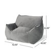 NicBex Bean Bag Chair,Velvet Beanbag Chair with Armrests,Adults Lounge Sofa,Comfy Chair for Living Room Bedroom - 3 of 4