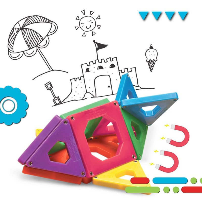 Discovery Kids Magnetic Tiles Building Blocks Set 24pcs, 5 of 9