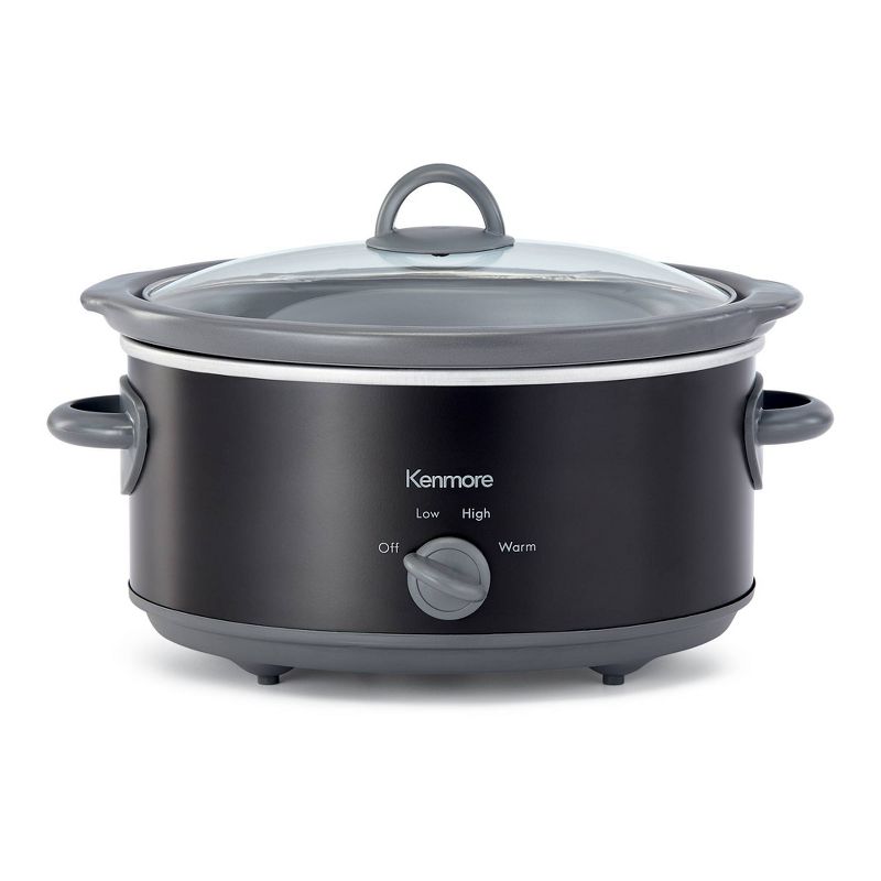 Kenmore Slow Cooker, 5 qt (4.7L), Easy to Use, Dial Control - Black, 1 of 7