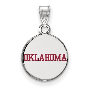 Black Bow Jewelry Sterling Silver Oklahoma Sooners NCAA Small Pendant - 1 of 3