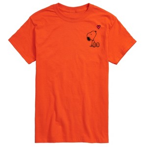Men's - Peanuts - Snoopy with Red Heart Short Sleeve Graphic T-Shirt - 1 of 4
