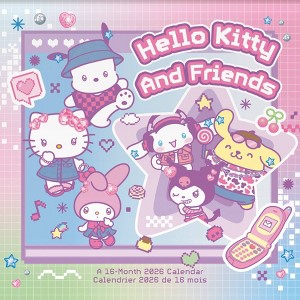Trends International 2026 Sanrio Hello Kitty and Friends Bilingual French 12"x12" Wall Calendar - 1 of 4