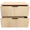 Moti Ren 2-Drawer Nightstand in Contemporary Aged Natural Finish on Solid Wood - 3 of 4