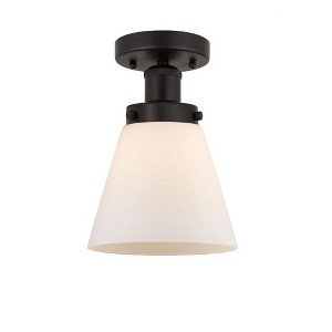 Cone - 1 Light Semi-Flush Mount In Industrial Style-8.25 Inches Tall and 6.5 Inches Wide - 1 of 1