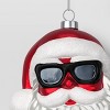 4" Christmas Glass Cool Santa with Glasses Ornament - Wondershop™ - 3 of 3
