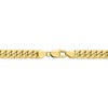 Black Bow Jewelry 7.3mm 10k Yellow Gold Hollow Miami Cuban (Curb) Chain Bracelet - 3 of 4