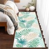 Area Rug Modern Machine Washable Rugs Non Slip Non Shedding Rug Tropics Palm Leaves Low Pile Stain Resistant Foldable Carpet for Bedroom Living Room - 4 of 4