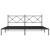 vidaXL Black Metal Bed Frame-King 76"x79.9" with Headboard and Slats-Modern Bedroom Furniture-Steel Construction-Easy Assembly - 3 of 4