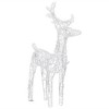 vidaXL Reindeer And Sleigh Christmas Decoration Cool White - 4 of 4