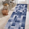 Geometric Hallway Rugs 2x6 Non-Slip Runner Rugs, Non-Shedding Plaid Indoor Carpet, Stain-Resistant Ultra-Thin Floor Carpet Mats for Bedroom - 4 of 4