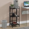 32.5" Extra Storage 3 Tier Folding Metal Shelf with Scroll - Breighton Home - image 2 of 4