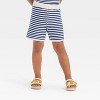 Toddler Girls' Americana Striped Sweater Shorts Set - Cat & Jack™ Navy Blue/Cream - 4 of 4