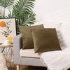Unique Bargains Velvet Modern Solid Couch Sofa Home Decorative Pillow Covers 2 Pcs - 2 of 4