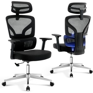 Ergonomic Office Chair with Adjustable Lumbar Support, High-Back Mesh Desk Chair, 3D Armrests & Headrest, Swivel Task Chair for Home Office - 1 of 4