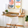 Modern Abstract Canvas in Blonde Finish Frame - 4 of 4