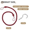 Unique Bargains Handmade Woven Braided Metal Screw Hooks Curtain Tiebacks - 2 of 4